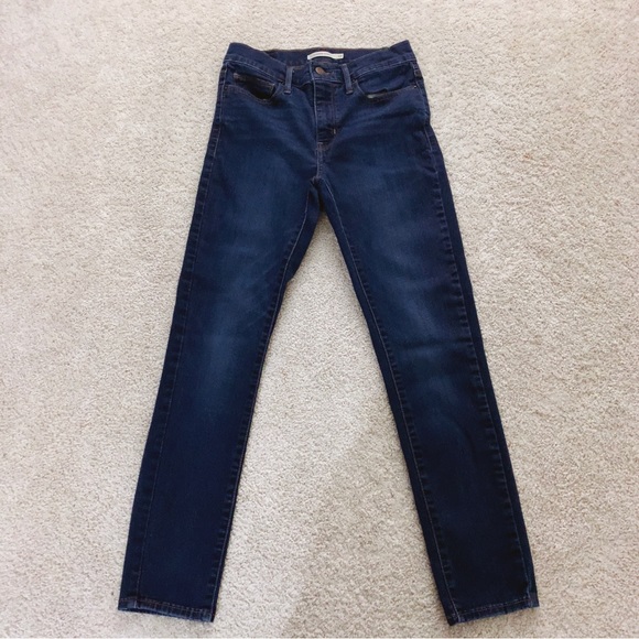 LEVI STRAUSS Blue Jean Denim Slimming Skinny Pants Jeans Size 28 - Picture 4 of 8